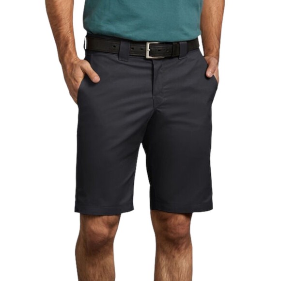 Dickies 11" Slim Fit Work Shorts Black Cell Phone Pocket - Picture 1 of 2